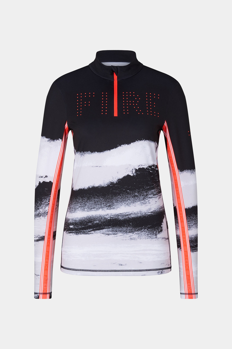 Idda Functional shirt in Black/White/Orange 1