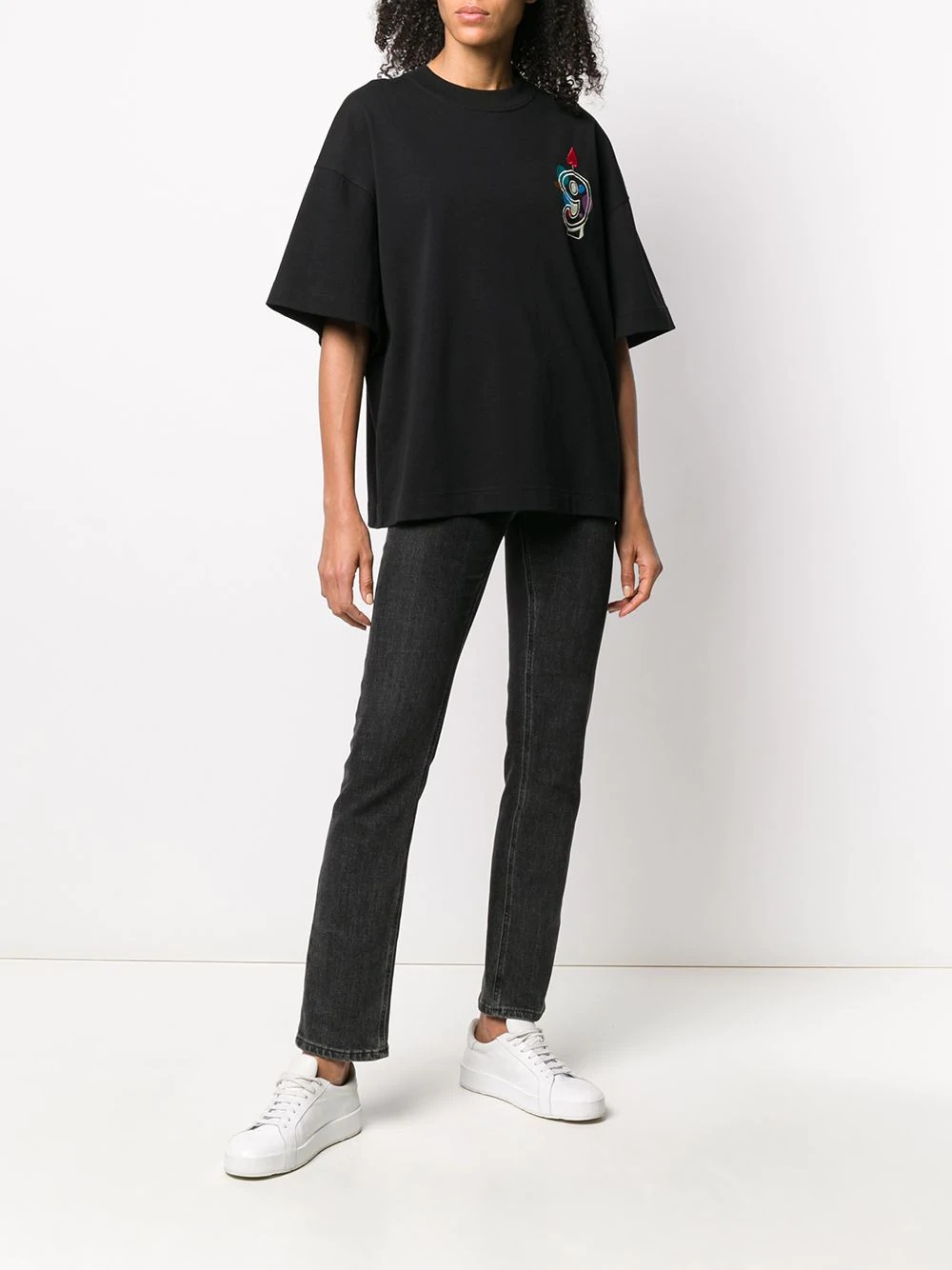 9-embroidered oversized T-shirt - 2