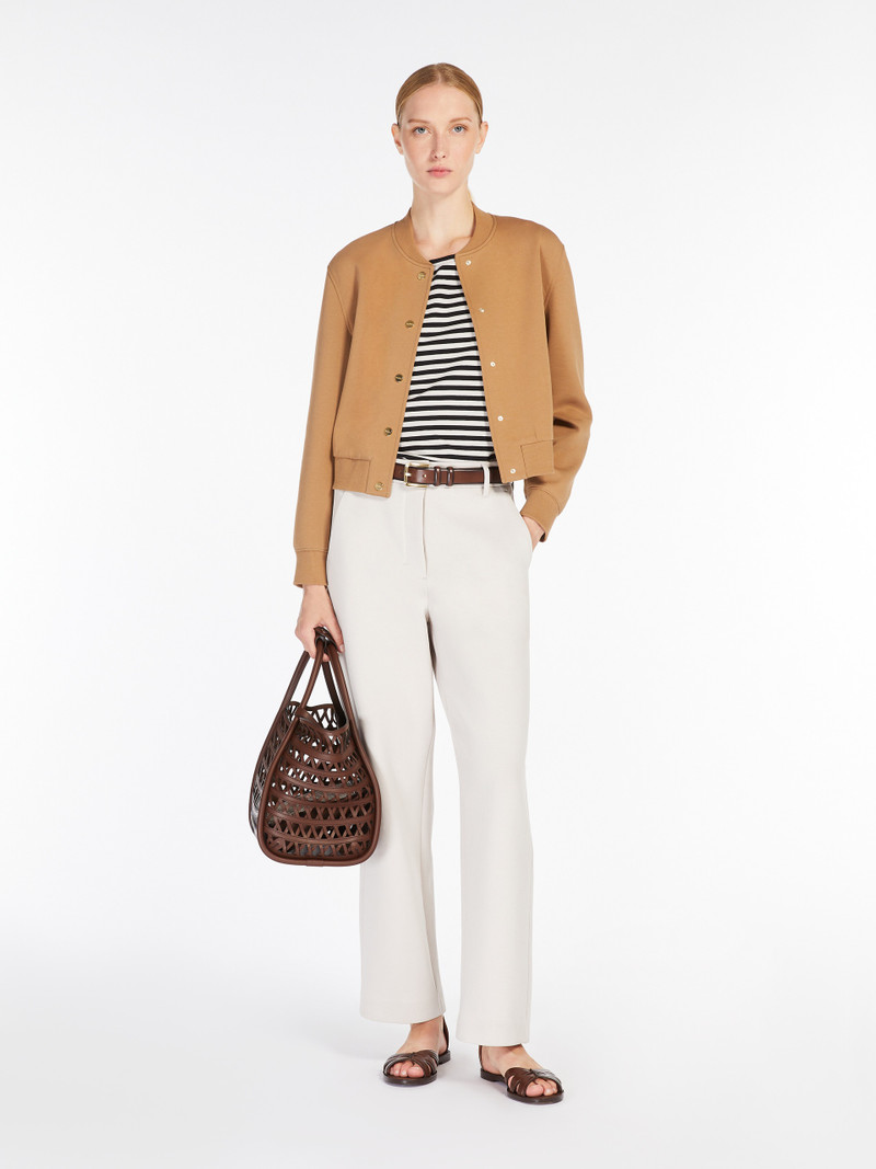'S Max Mara BARBARA Scuba jersey bomber jacket outlook