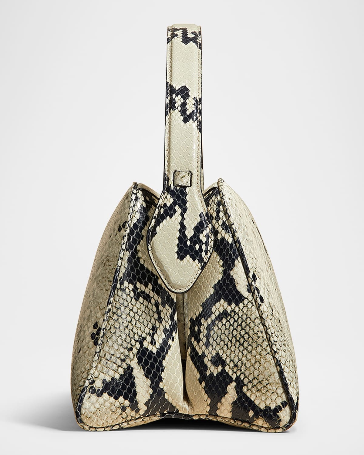 Cate Python-Embossed Leather Top-Handle Bag - 4