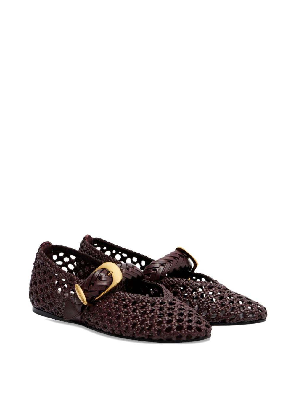 Helix woven buckle ballet flats - 2