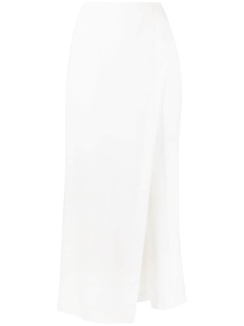 fitted-waistline long skirt 1