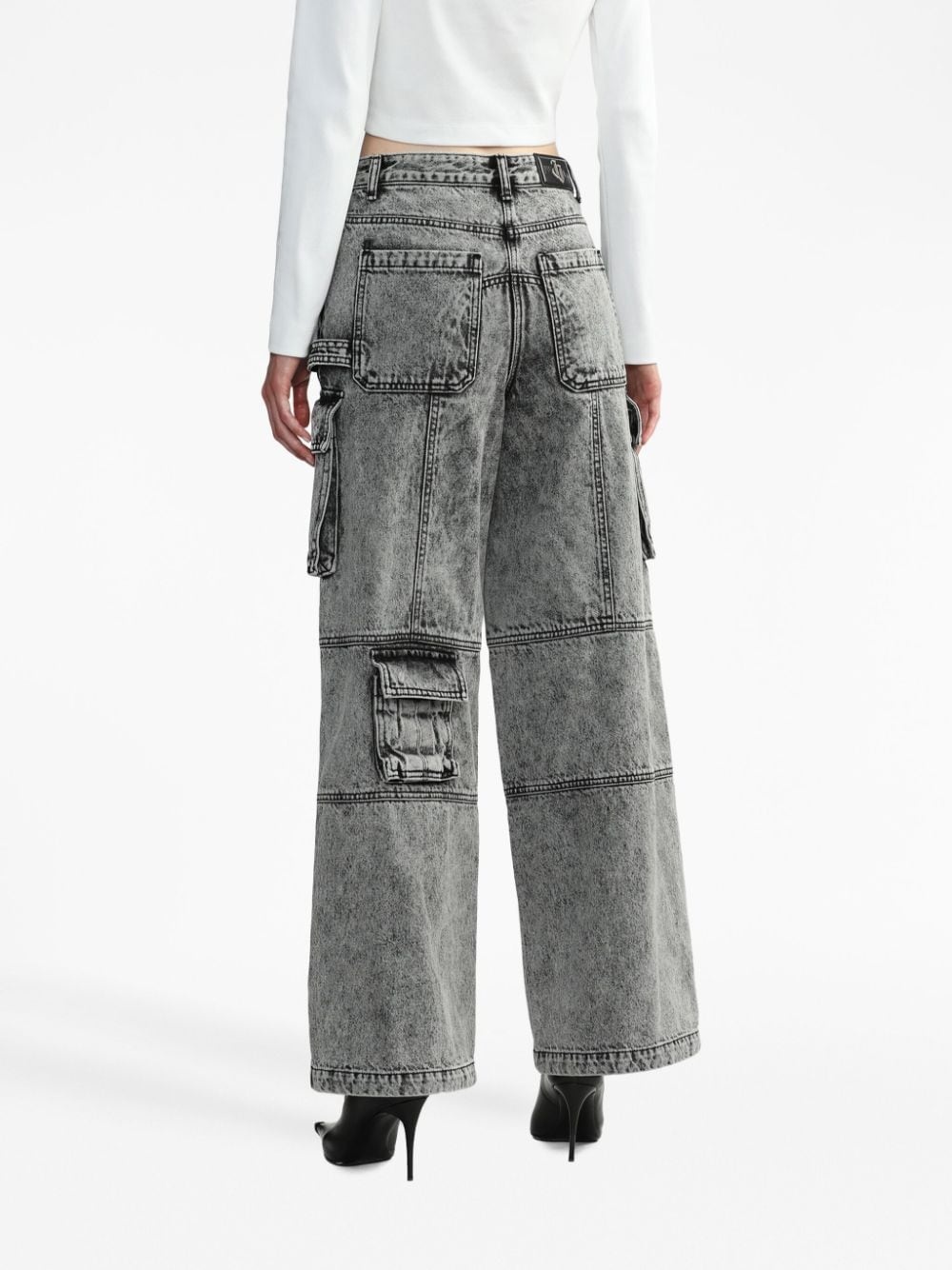 mid-rise wide-leg jeans - 4