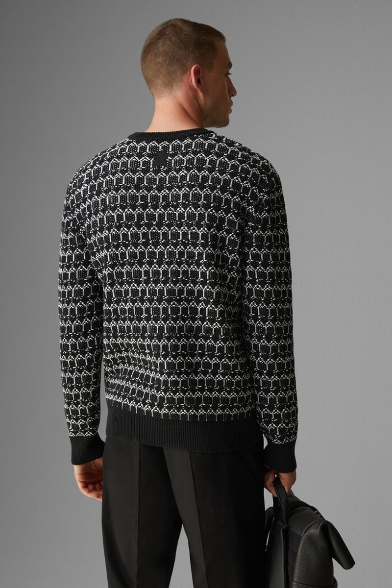 Craig Knitted pullover in Black/White 3