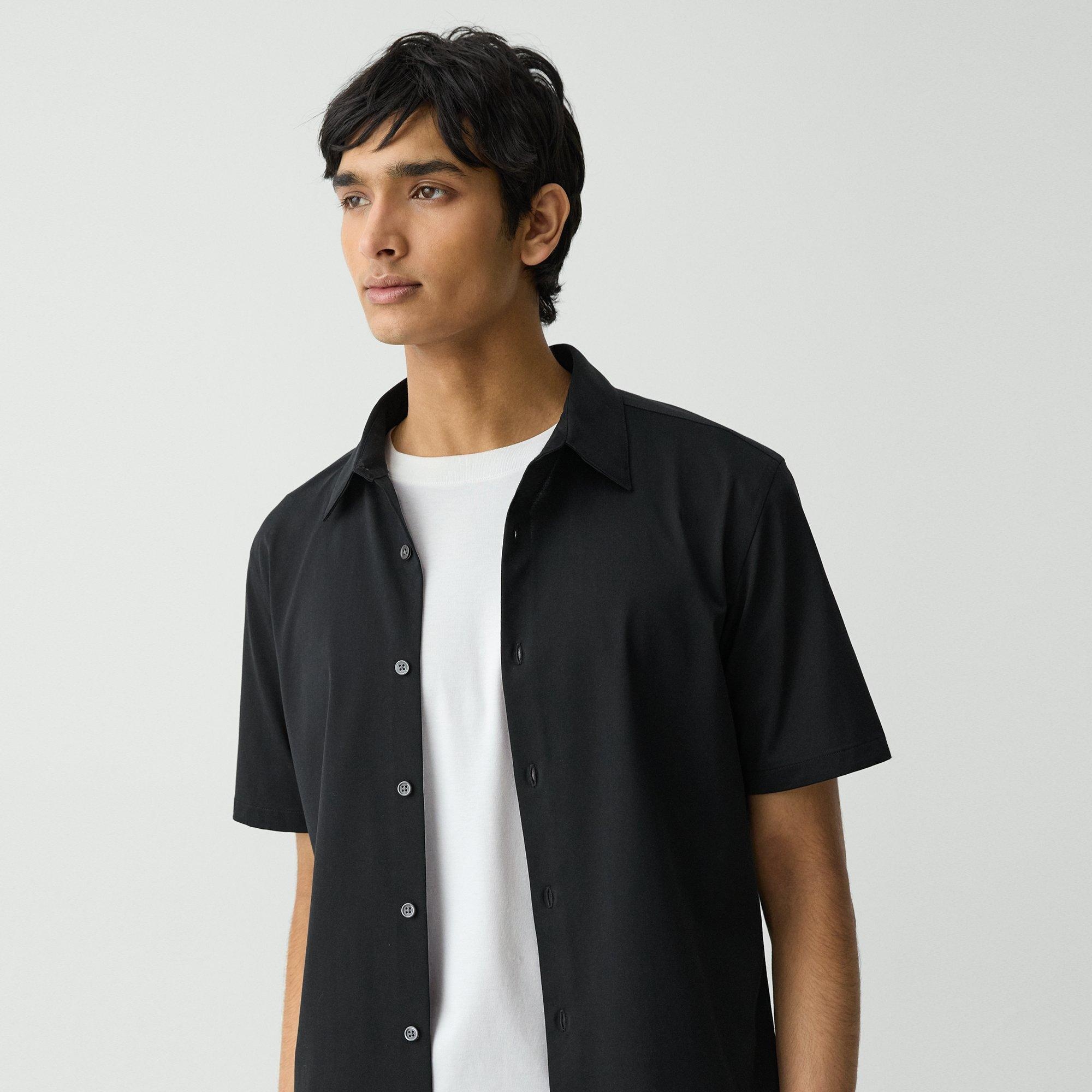 Irving Short-Sleeve Shirt in Structure Knit - 5