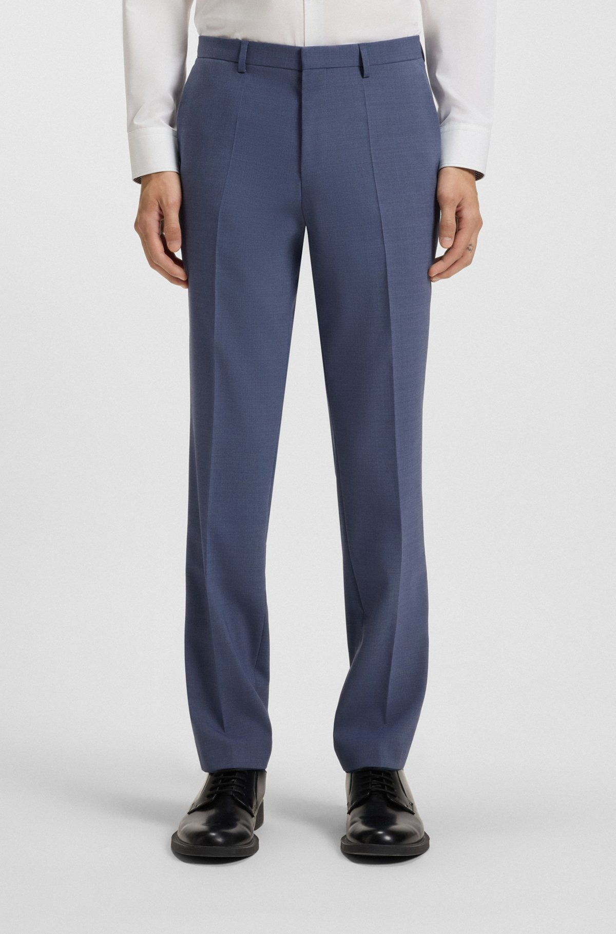 EXTRA-SLIM-FIT TROUSERS IN PERFORMANCE-STRETCH DOBBY - 2