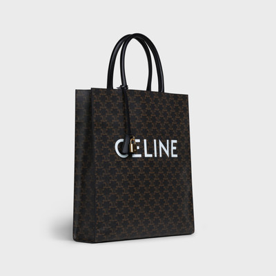 CELINE Vertical Cabas Celine in Triomphe canvas and calfskin outlook