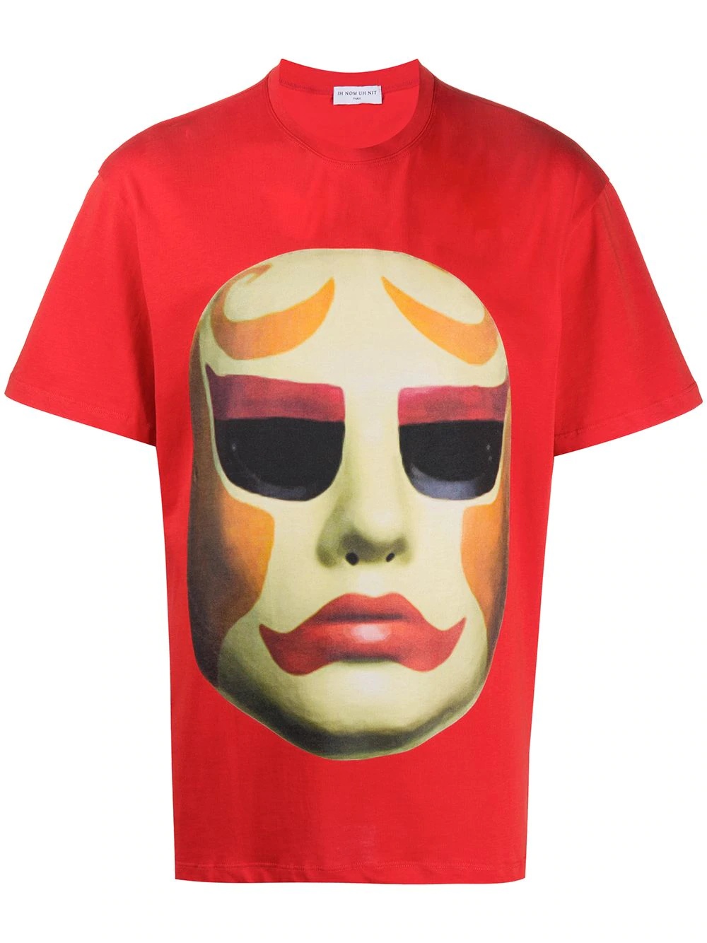 mask-print T-shirt - 1