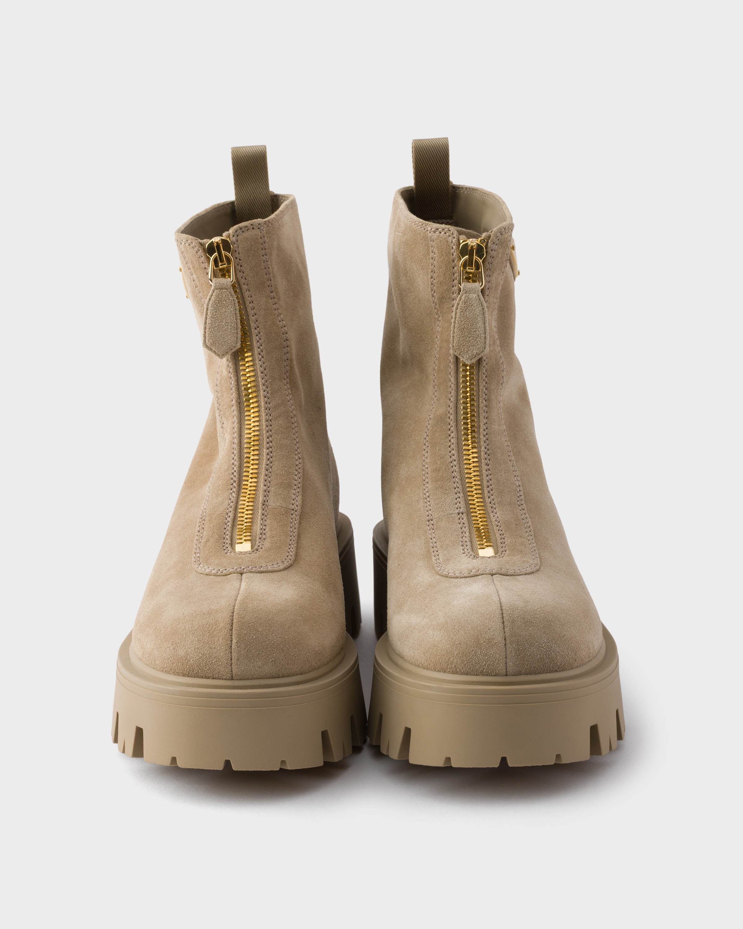 Suede booties with zip - 5