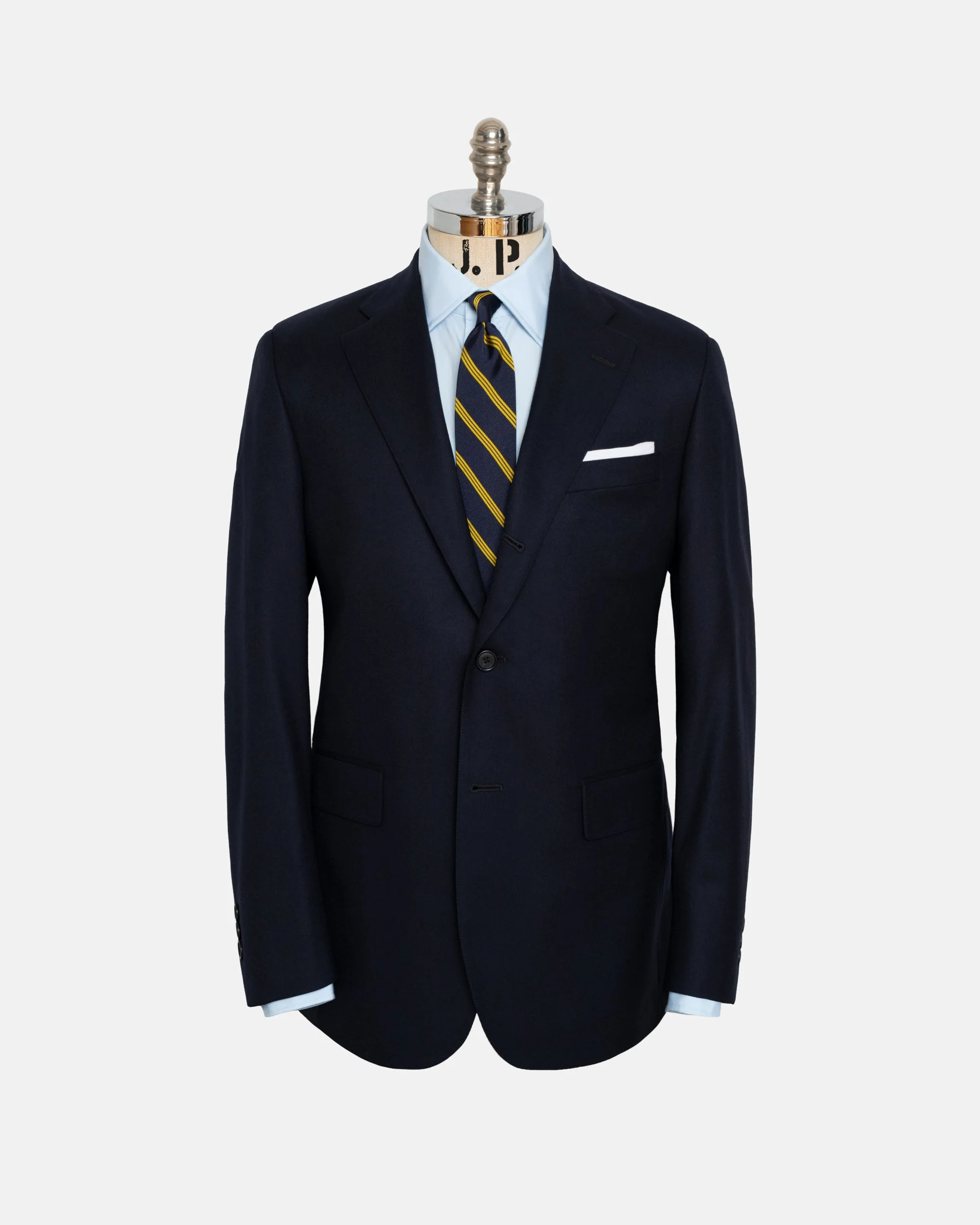 MADE-IN-CANADA SOLID NAVY WOOL FLANNEL 1902 MODEL SUIT - 1