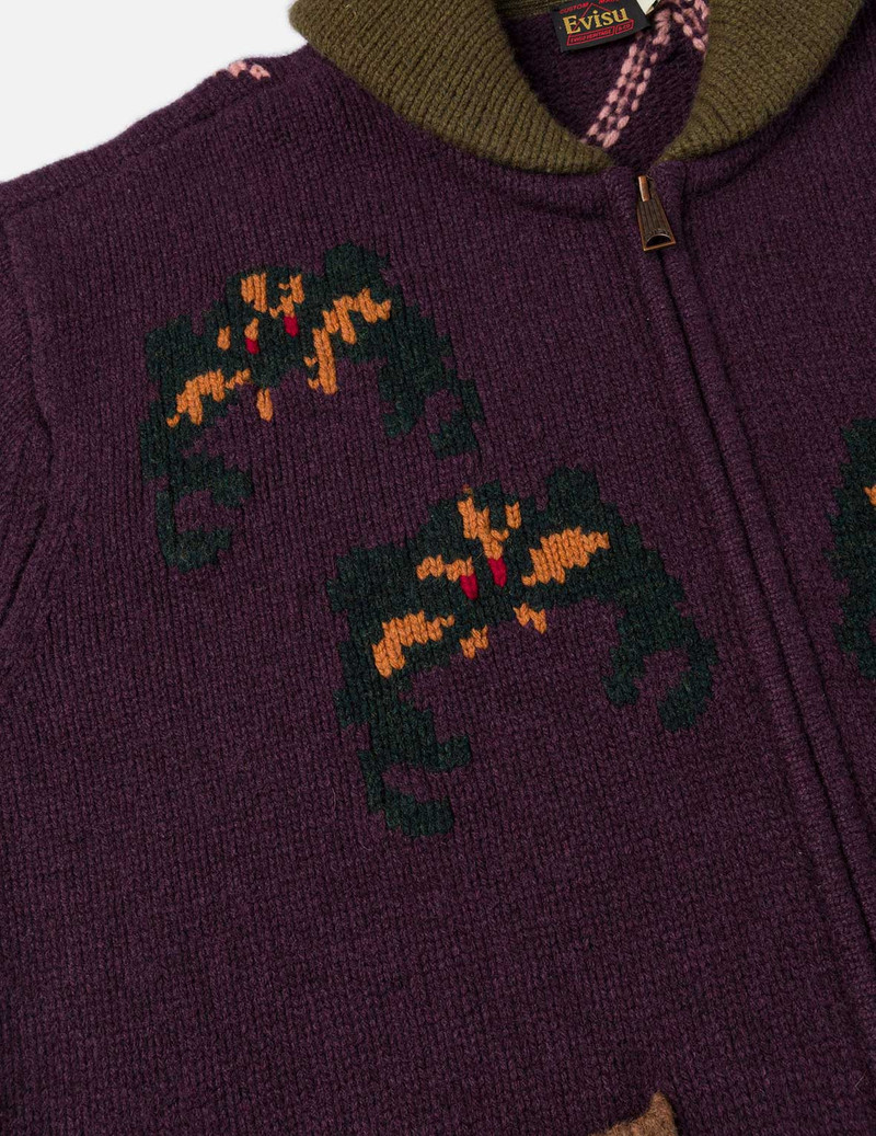 스파이더 및 Seagull Intarsia Knit Relax Fit Cowichan 스웨터 8