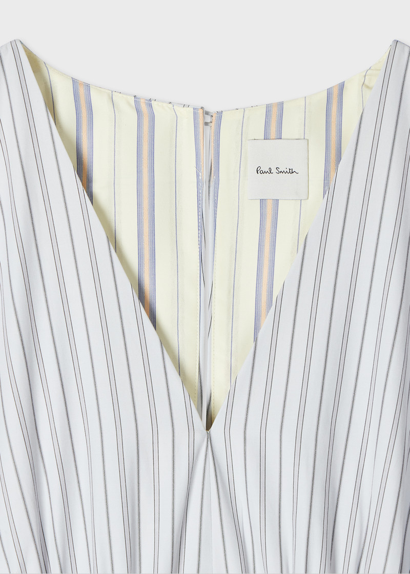 Paul Smith Women's Contrast Stripe Shirred Midi Dress outlook