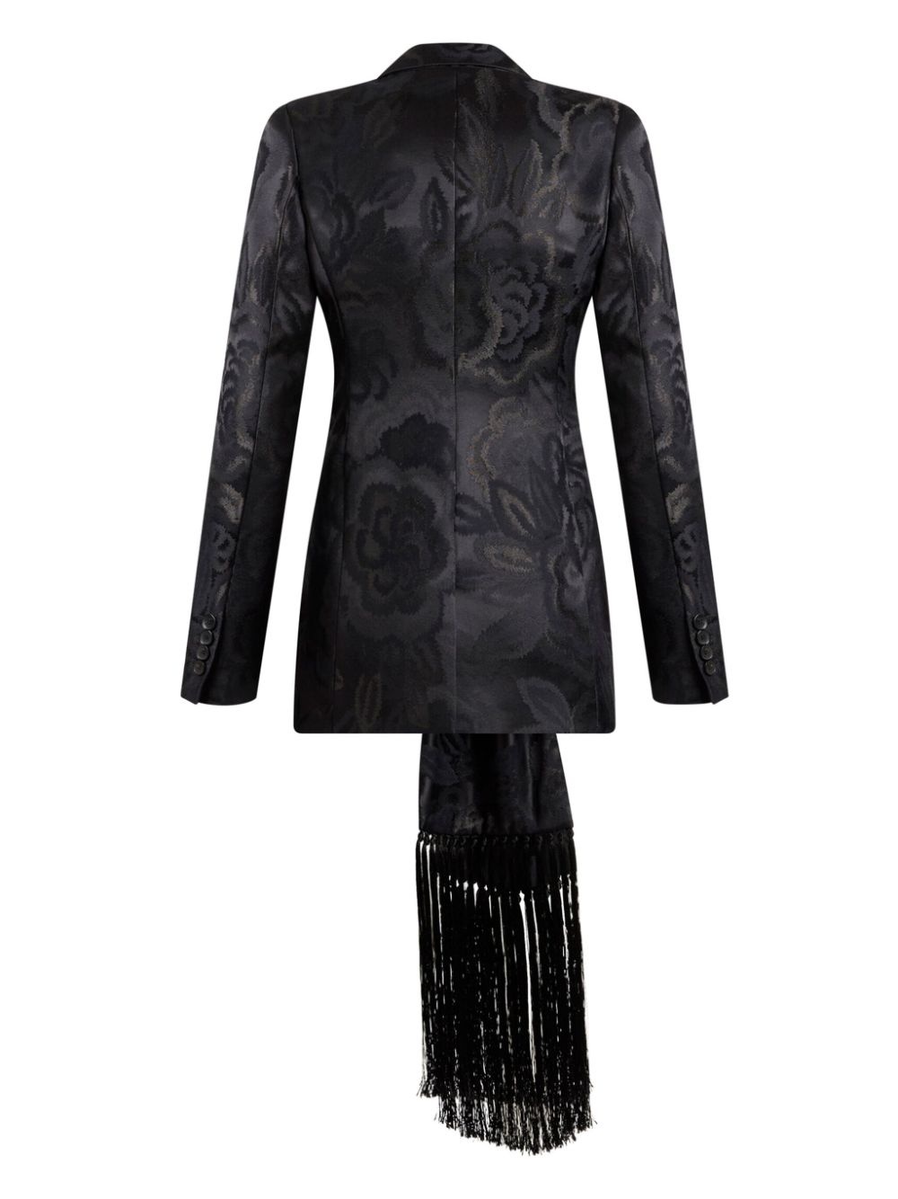 jacquard scarf jacket - 2