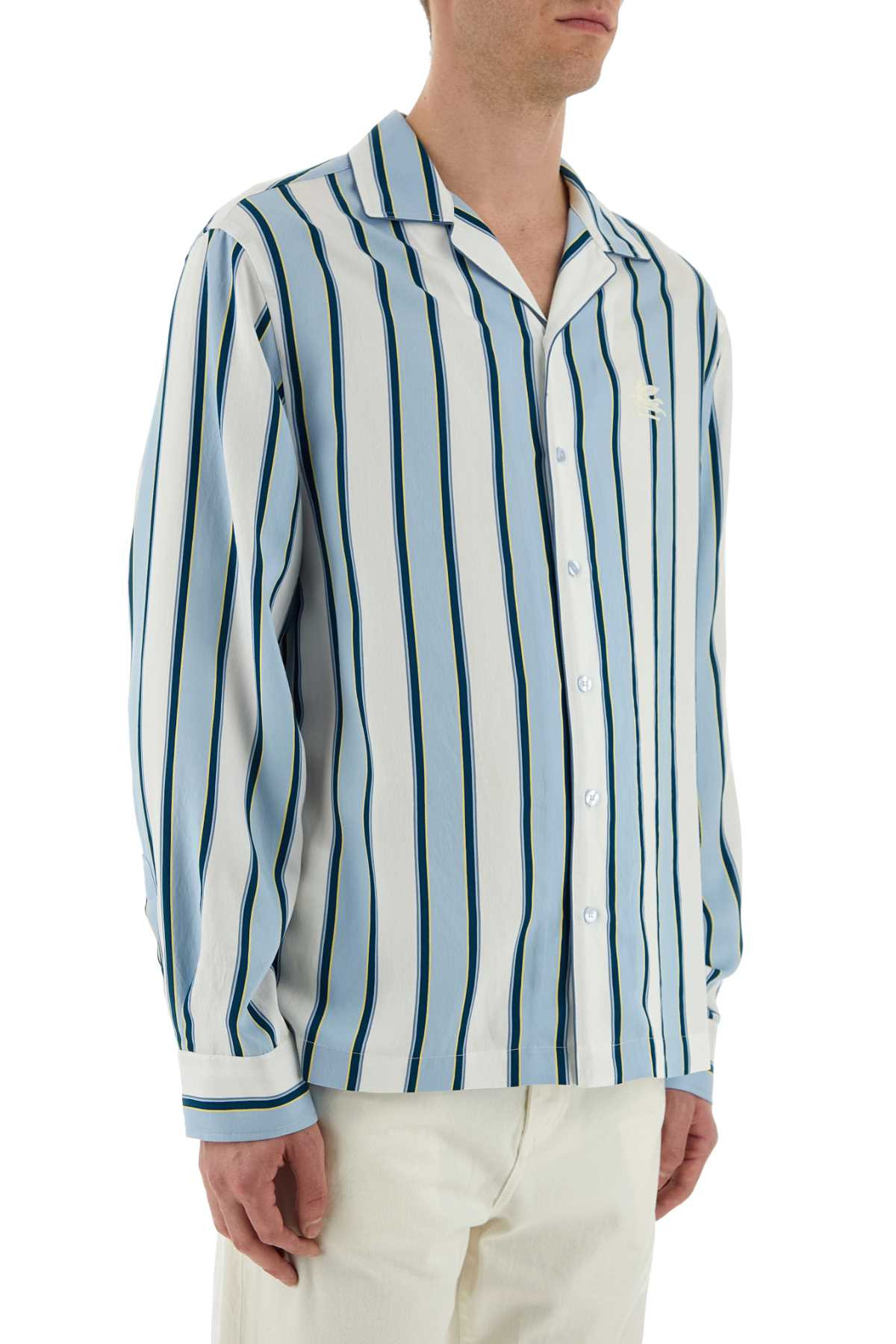 Etro Men Embroidered Viscose Blend Shirt - 3