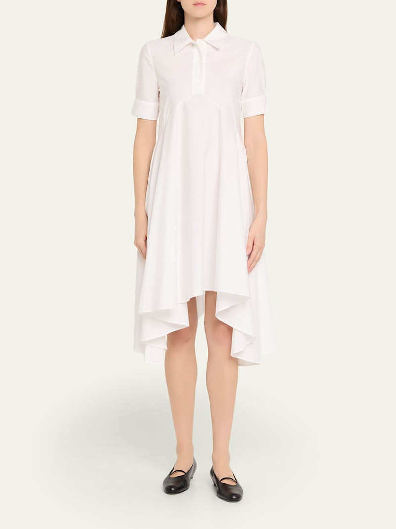 Marni Short-Sleeve Empire-Waist Midi Polo Shirtdress outlook