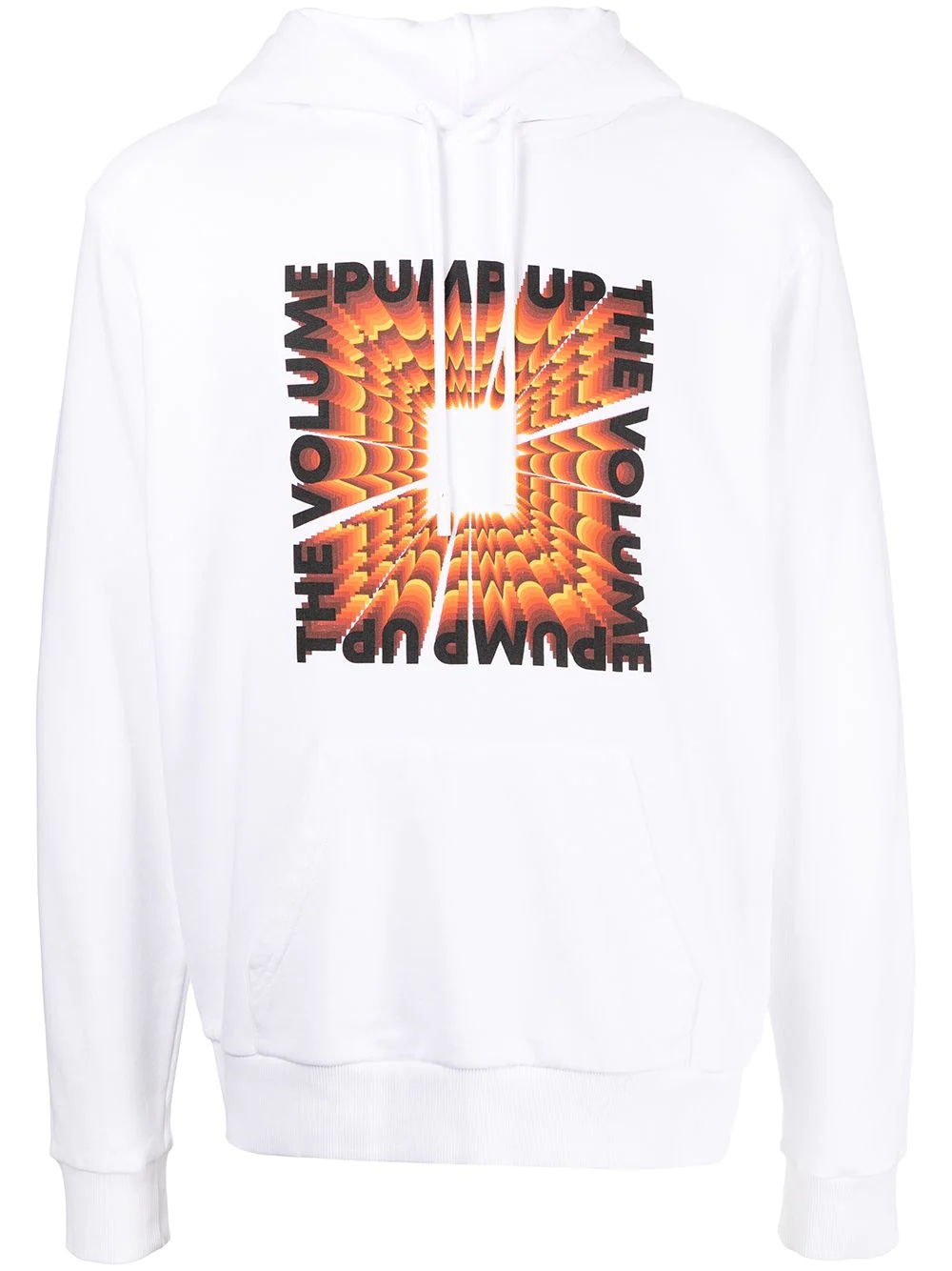 slogan-print drawstring hoodie - 1