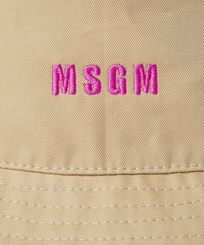 MSGM Cotton bucket hat with embroidered micro logo outlook
