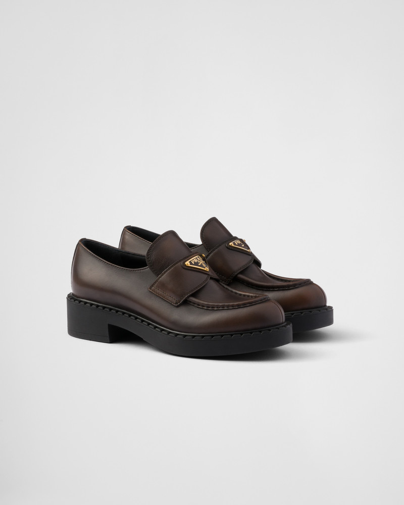 Chocolate leather loafers 1