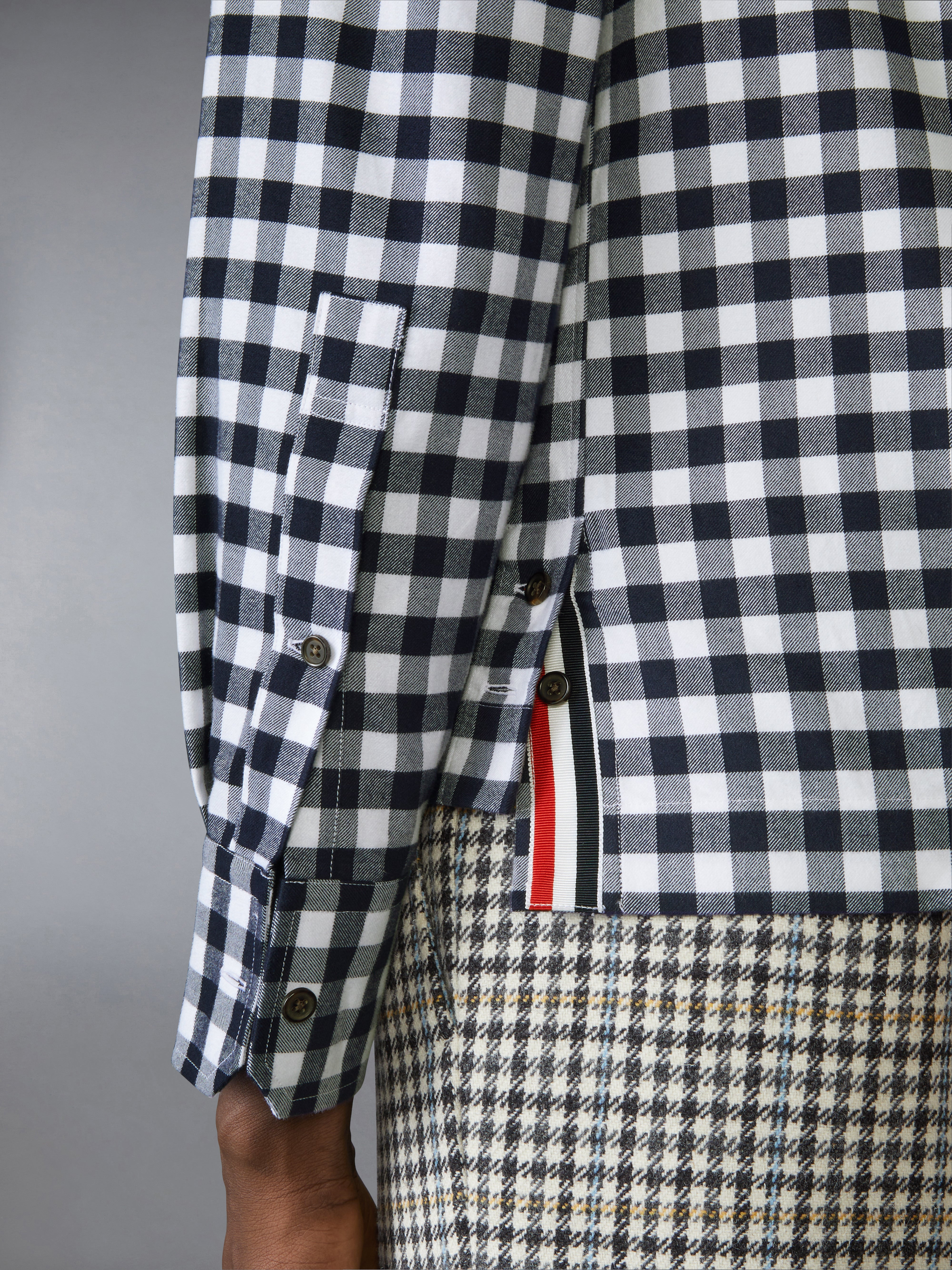 GINGHAM CHECK FLANNEL 4-BAR UTILITY SHIRT - 6