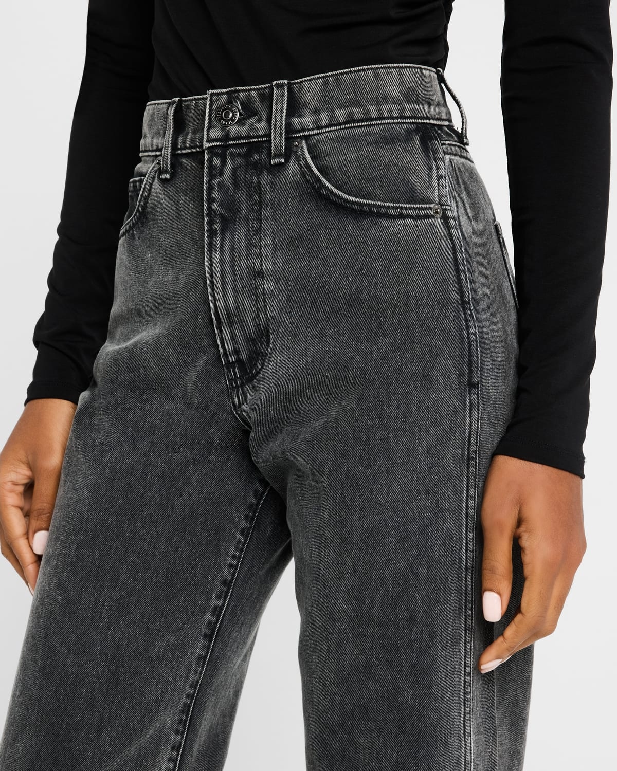 Taylor High-Rise Wide Cuffed Jeans - 5