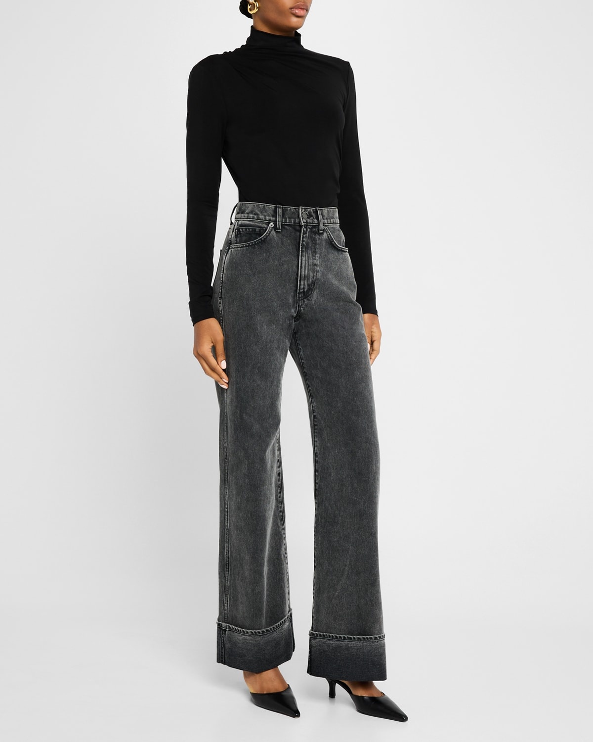 Mylie Gathered Turtleneck Top - 2