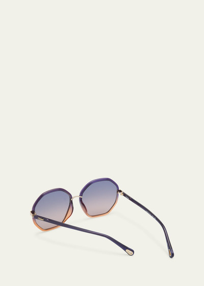 Chloé Ombré Round Injection Plastic Sunglasses outlook