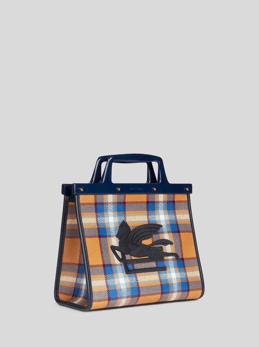 MEDIUM LOVE TROTTER BAG WITH TARTAN PRINT - 5