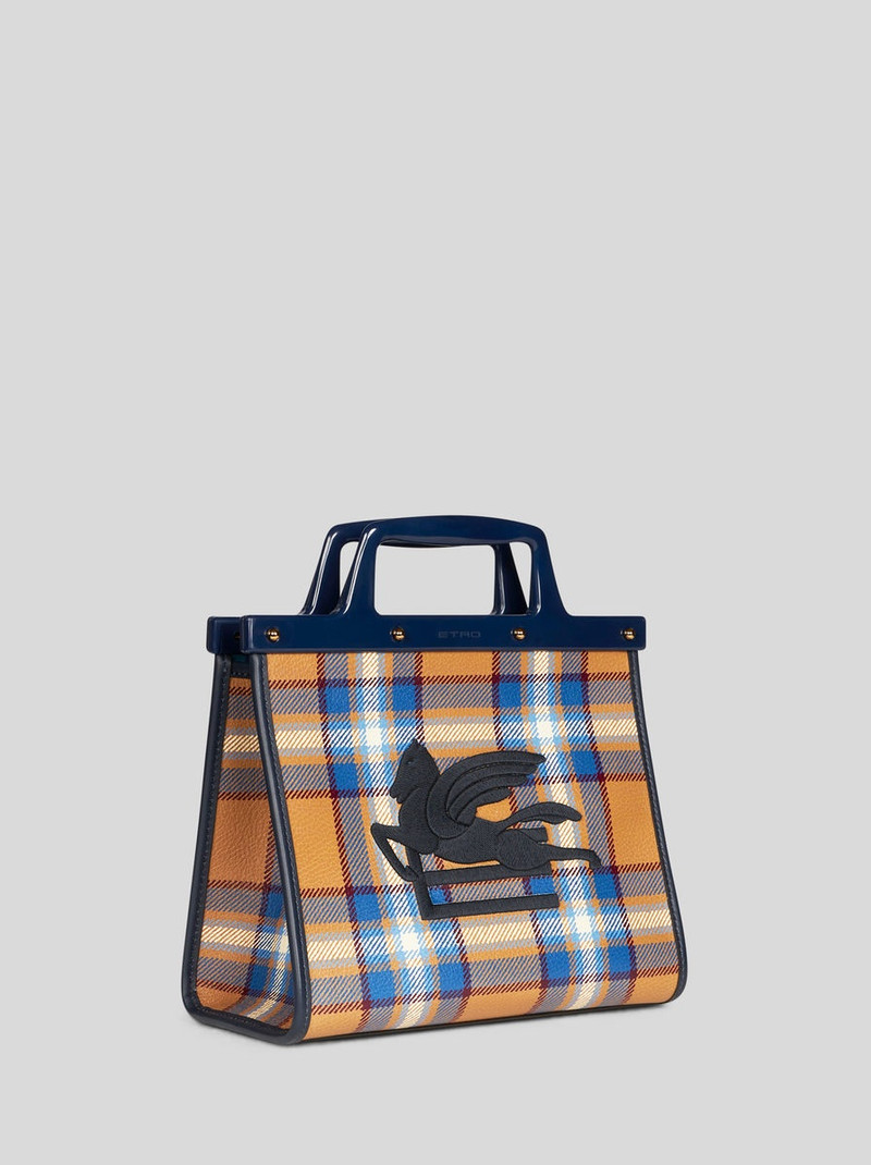 MEDIUM LOVE TROTTER BAG WITH TARTAN PRINT 5