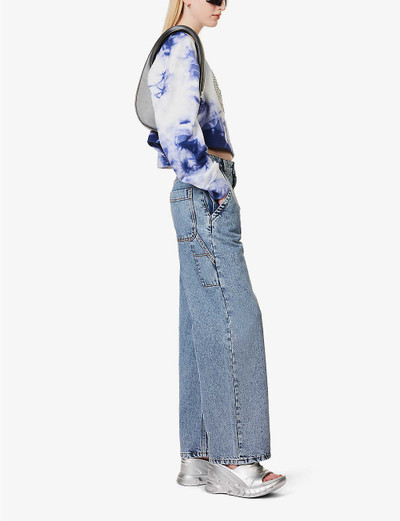 Moschino Acid-wash straight-leg mid-rise jeans outlook