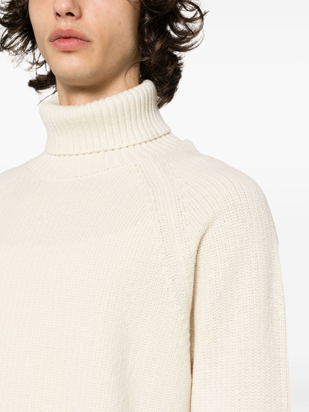 roll-neck wool jumper - 5