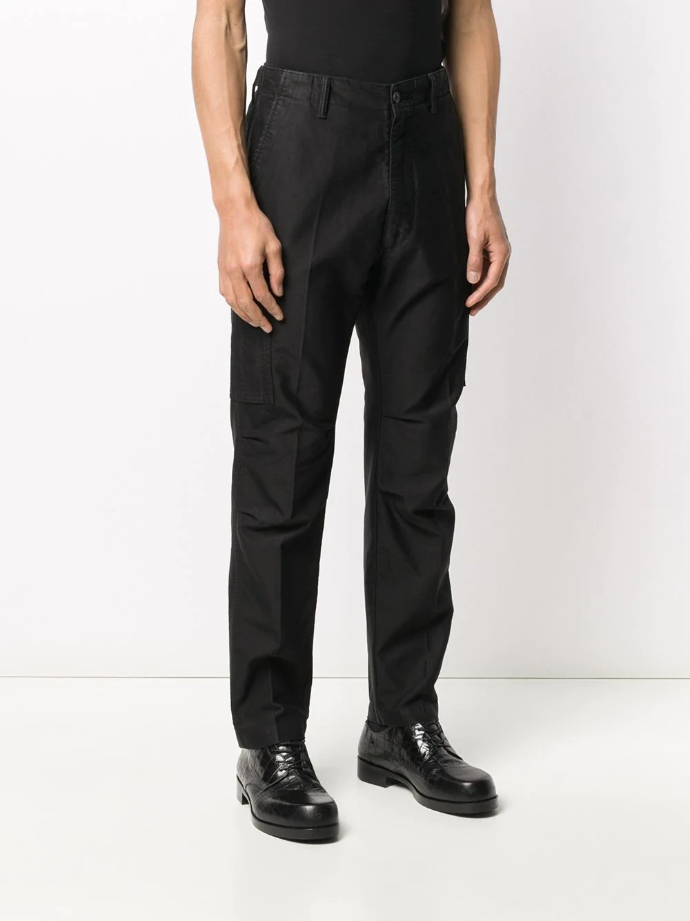 straight leg cargo trousers - 3