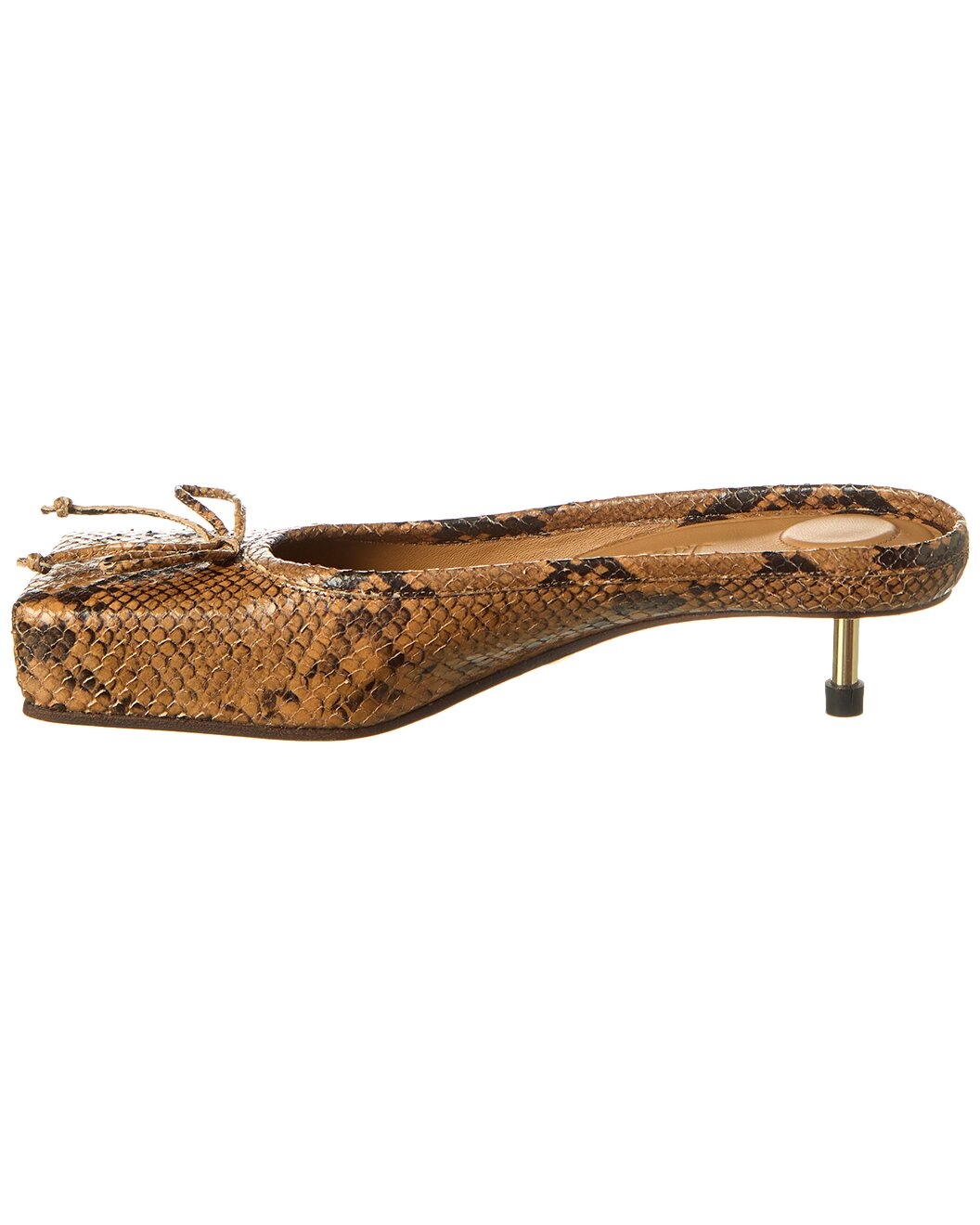Jacquemus Snake-Embossed Leather Mule - 2