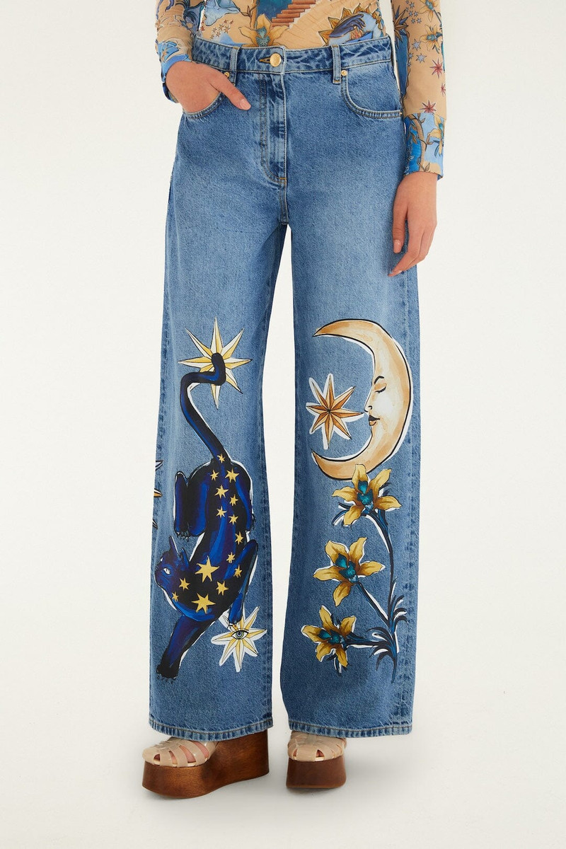 Denim Mystical Wide-Leg Pants 5