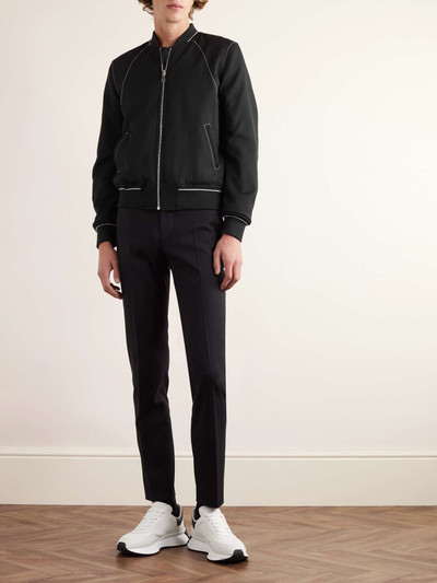 Alexander McQueen Reversible Colour-Block Grain de Poudre Wool Jacket outlook