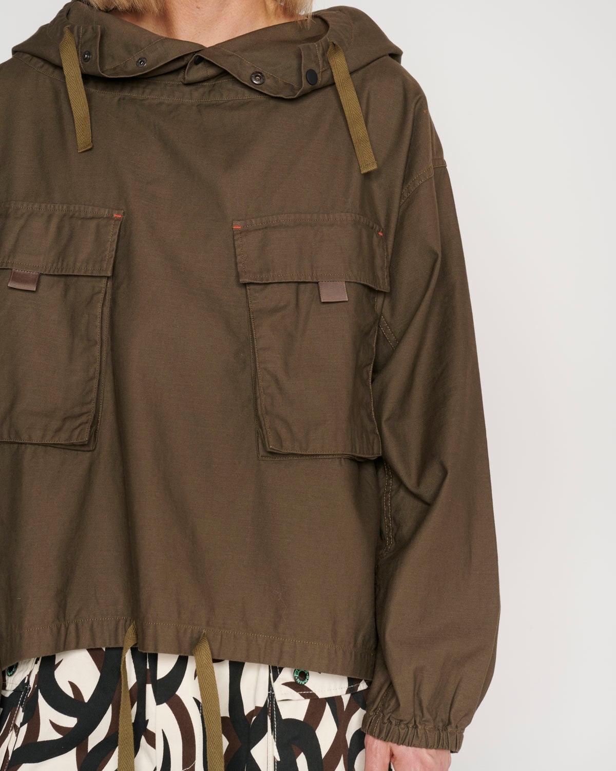 Military Cloth Smock - Olive - 7