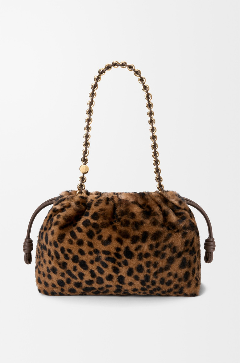 Medium Flamenco purse in printed shearling 6