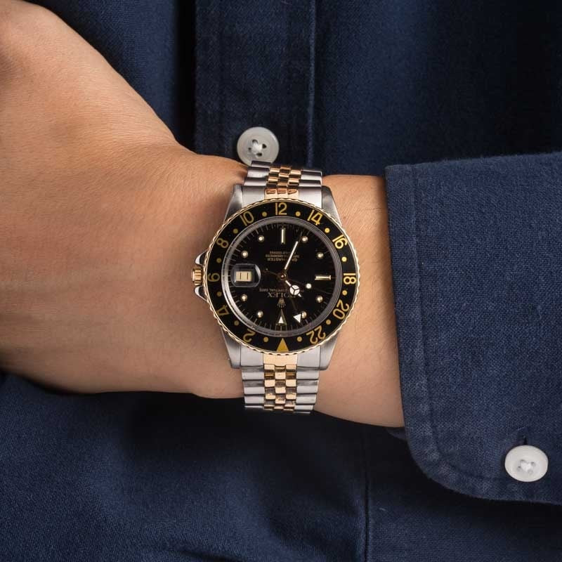 Vintage Rolex GMT-Master ref 16753 Steel & Gold - 9