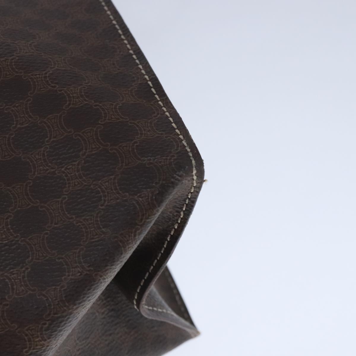 CELINE Macadam Canvas Shoulder Bag Pvc Leather Brown - 13