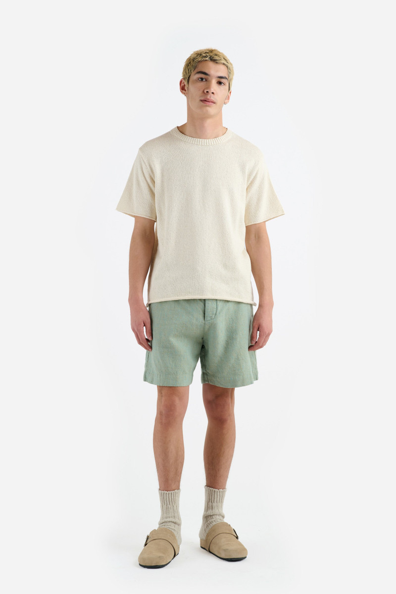 The Elder Statesman CHAMBRAY DRAWSTRING SHORT outlook