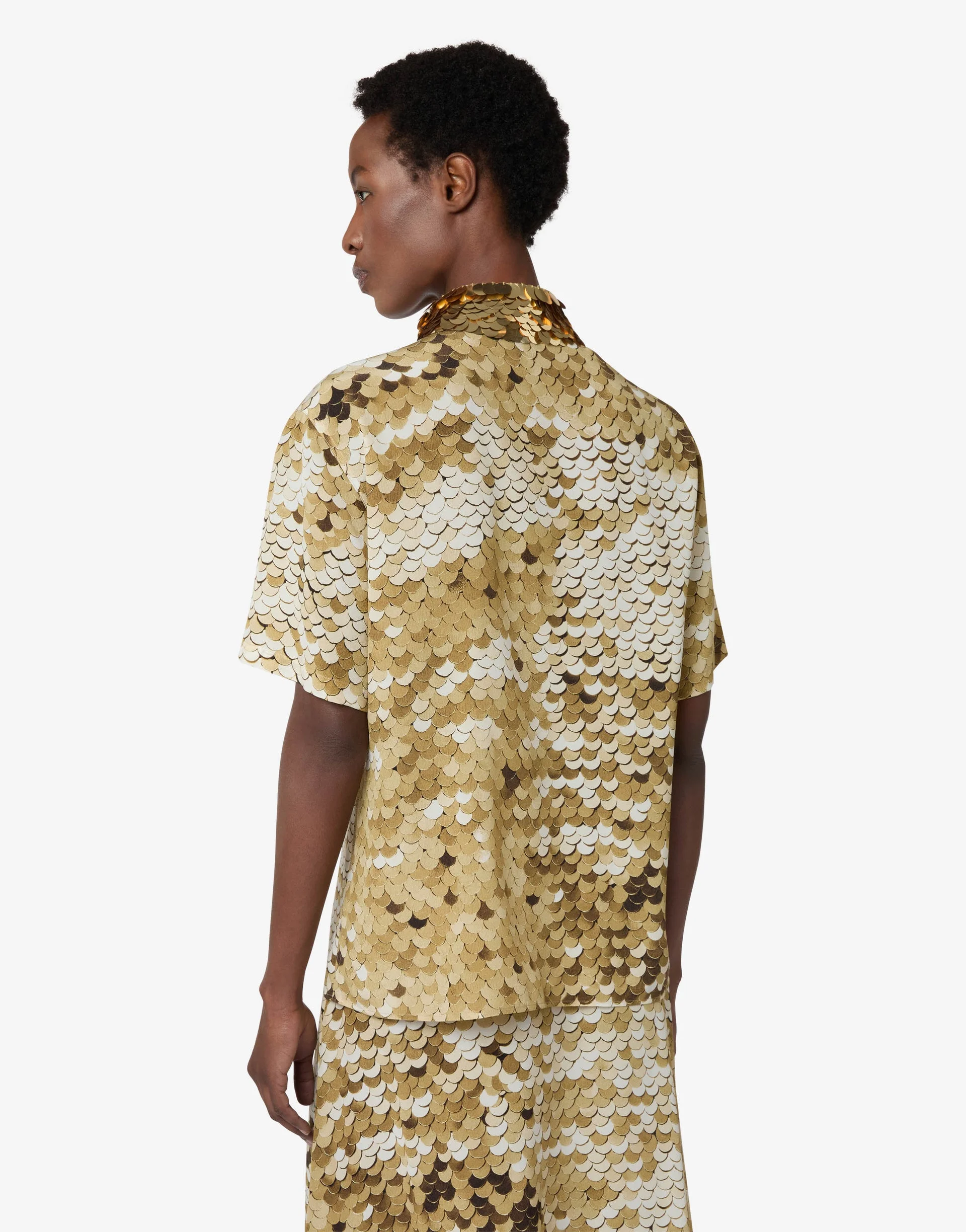 PRINTED CREPE DE CHINE SHIRT - 1