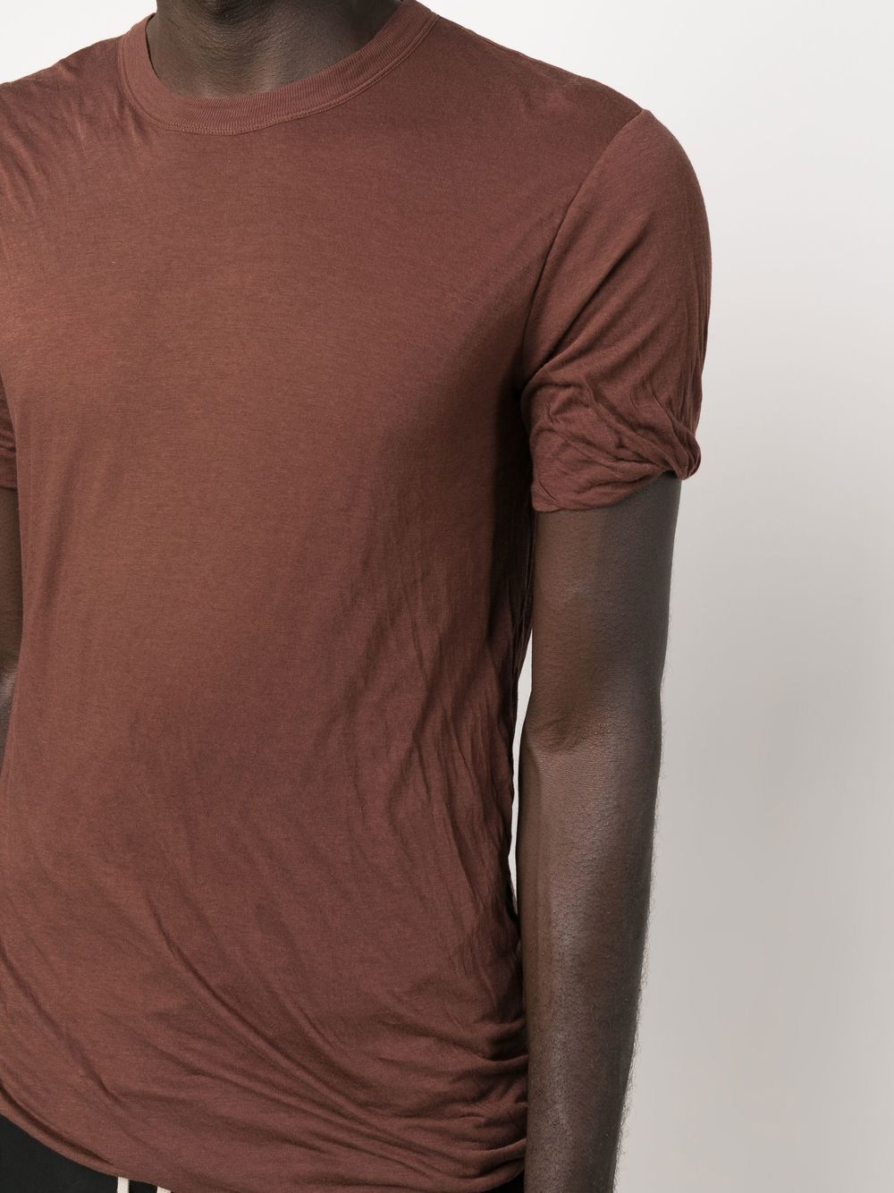 gathered-detail short-sleeved T-shirt - 5