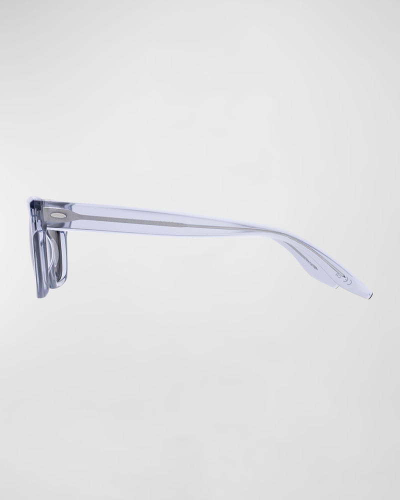 BARTON PERREIRA Men's Stax Clear Plastic Rectangle Sunglasses outlook