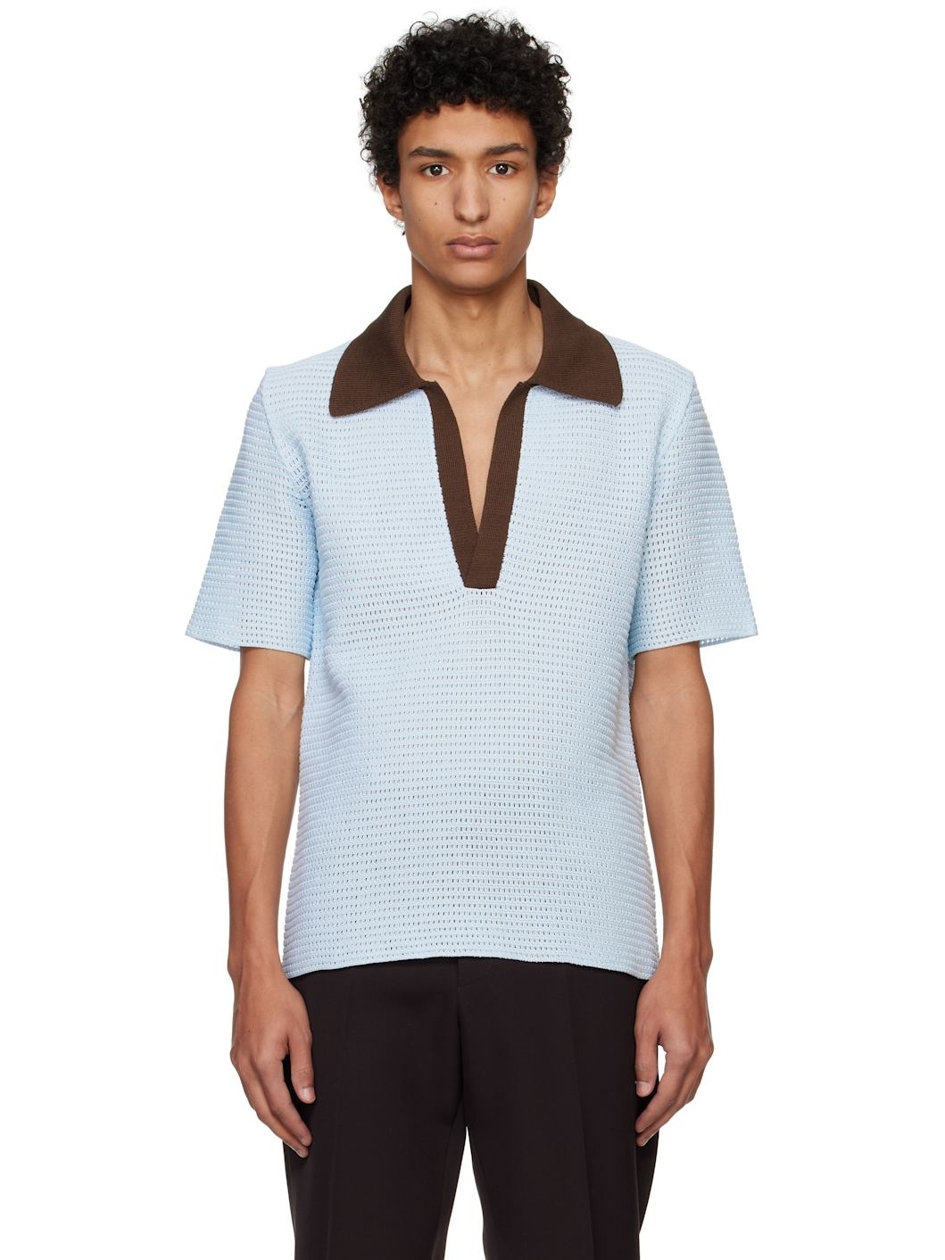 Blue Cotton Polo - 1