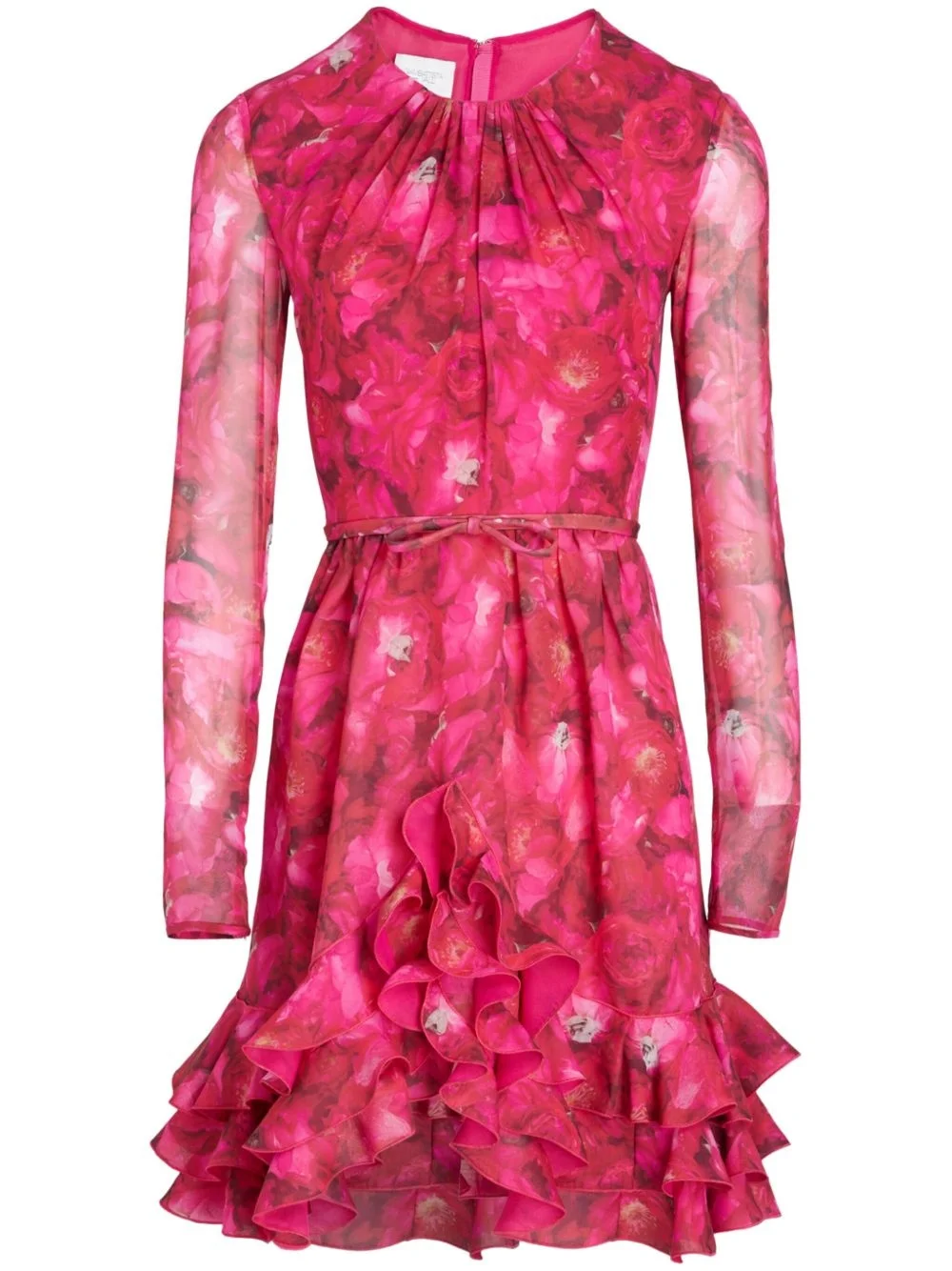 Rose Mania-print silk-georgette dress - 1