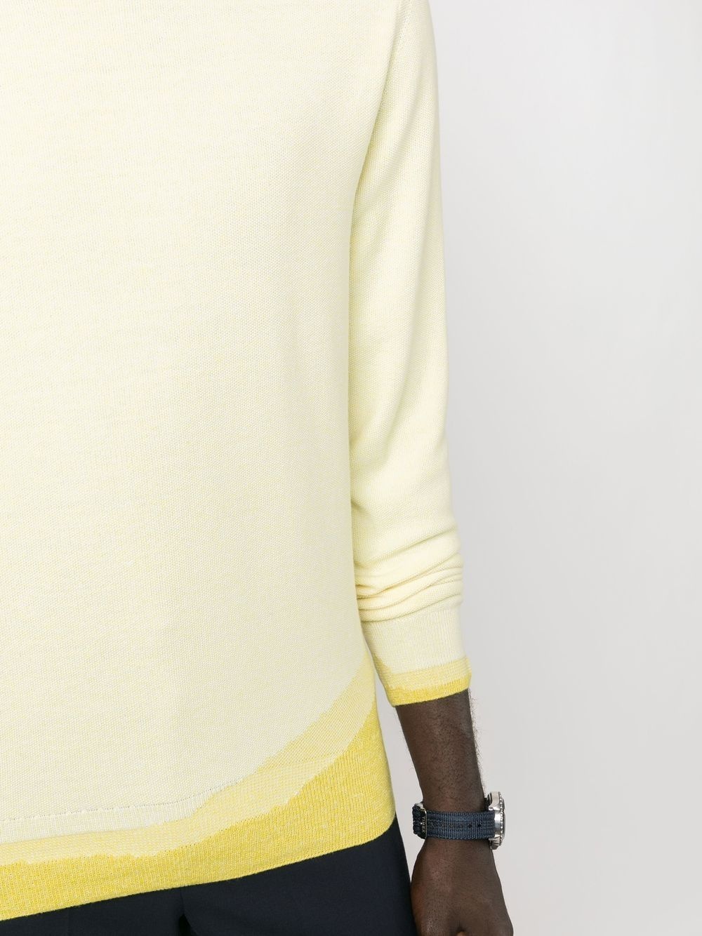 ribbed-knit crew neck sweatshirt - 5