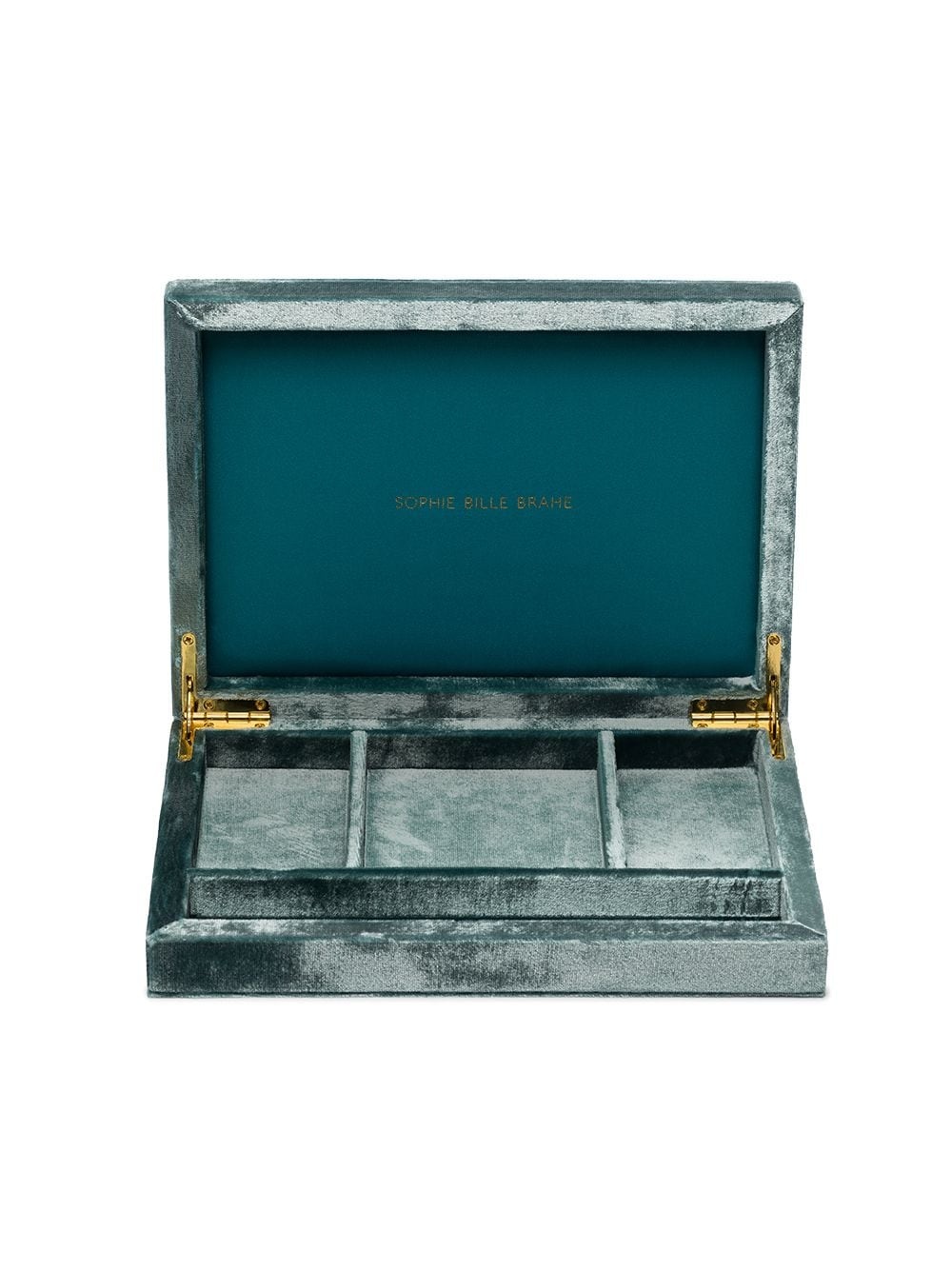 Green velvet jewellery box - 3