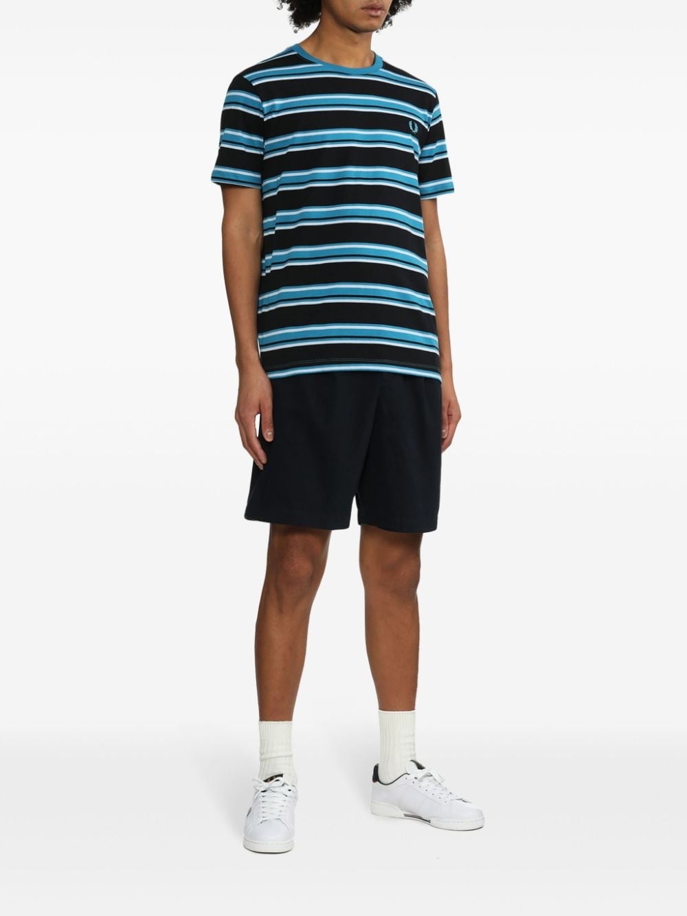 logo-embroidered chino shorts - 2
