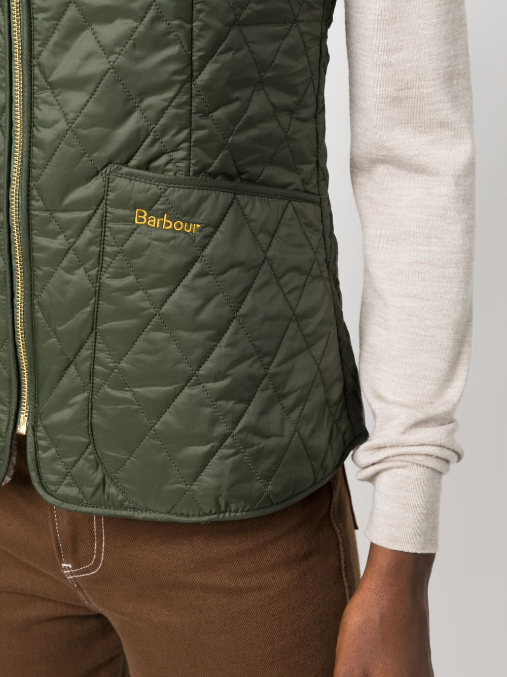 quilted side-pocket gilet - 5