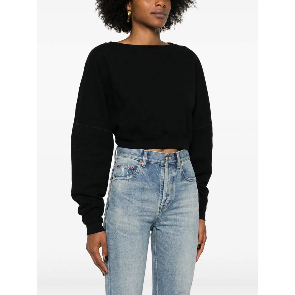 Saint Laurent Black Tops - Sweatshirts Women - 2