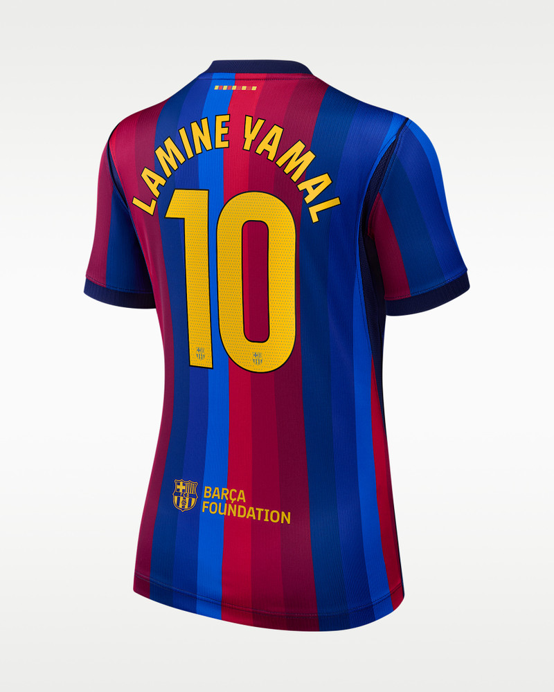 Lamine Yamal FC Barcelona 2026/27 Stadium Home Women's Nike Dri-FIT Soccer Jersey 1